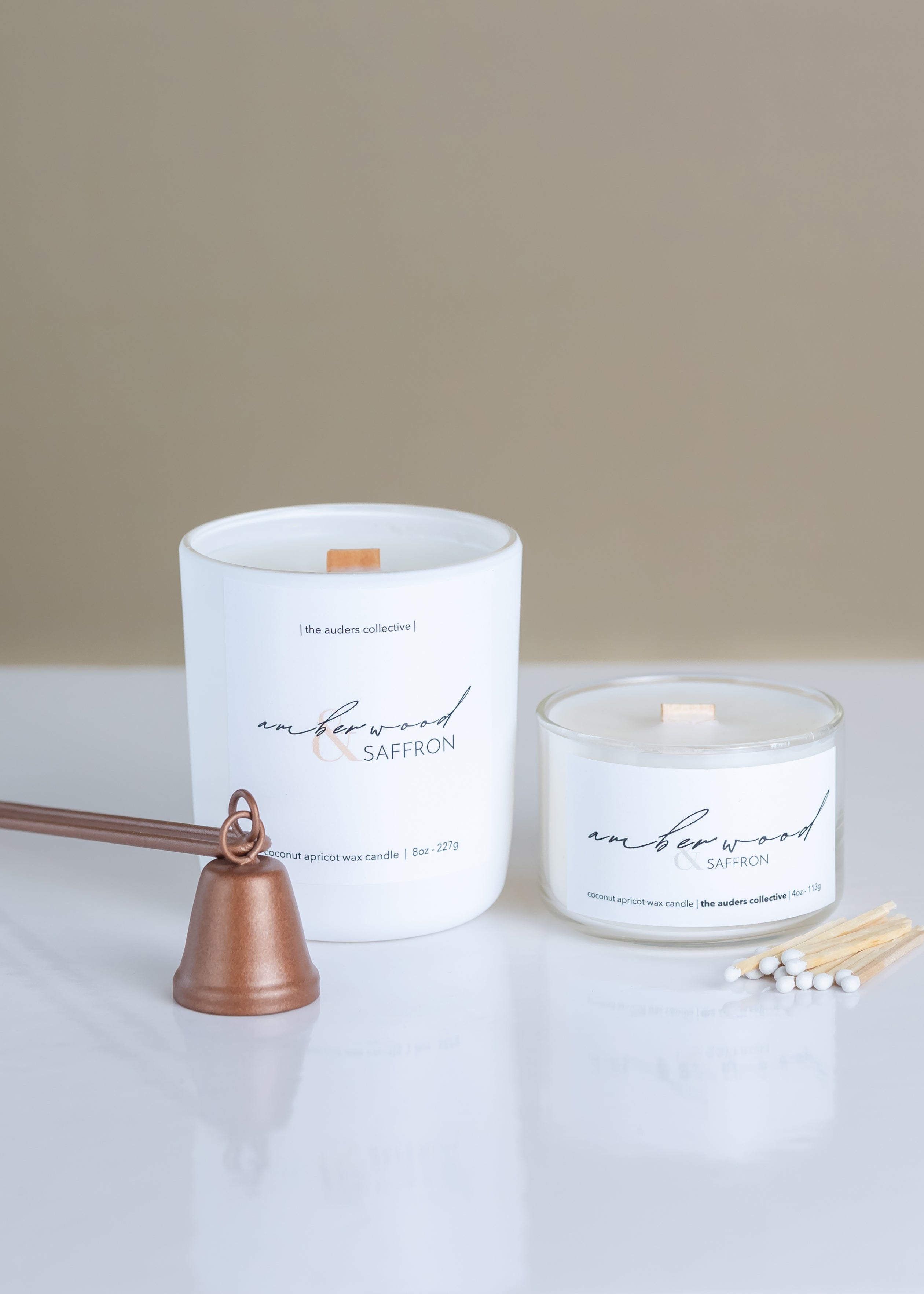 Amberwood & Saffron Candle – The Auders Collective