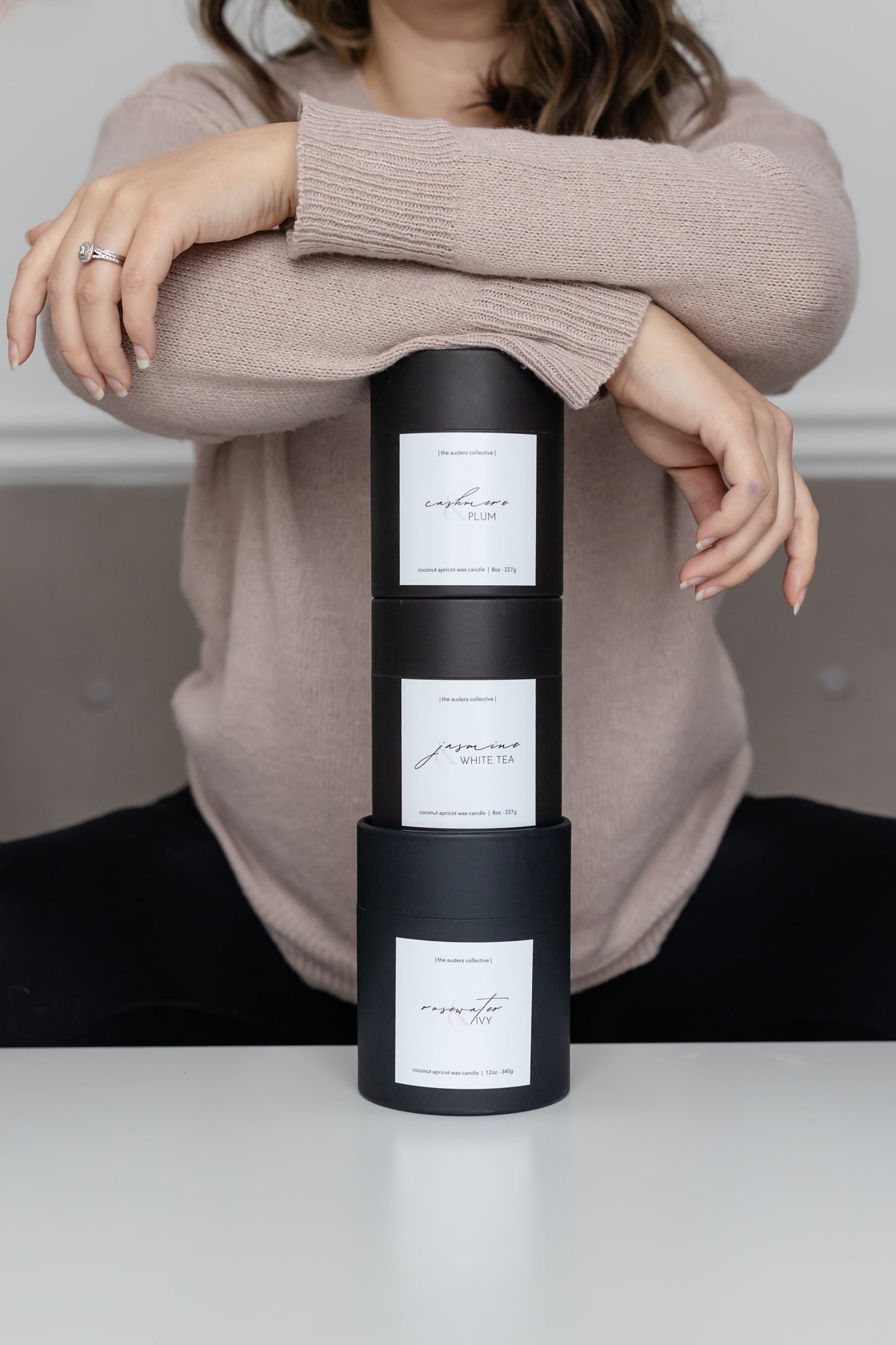 12oz Rosewater & Ivy Candle - Limited Edition Flower Candle